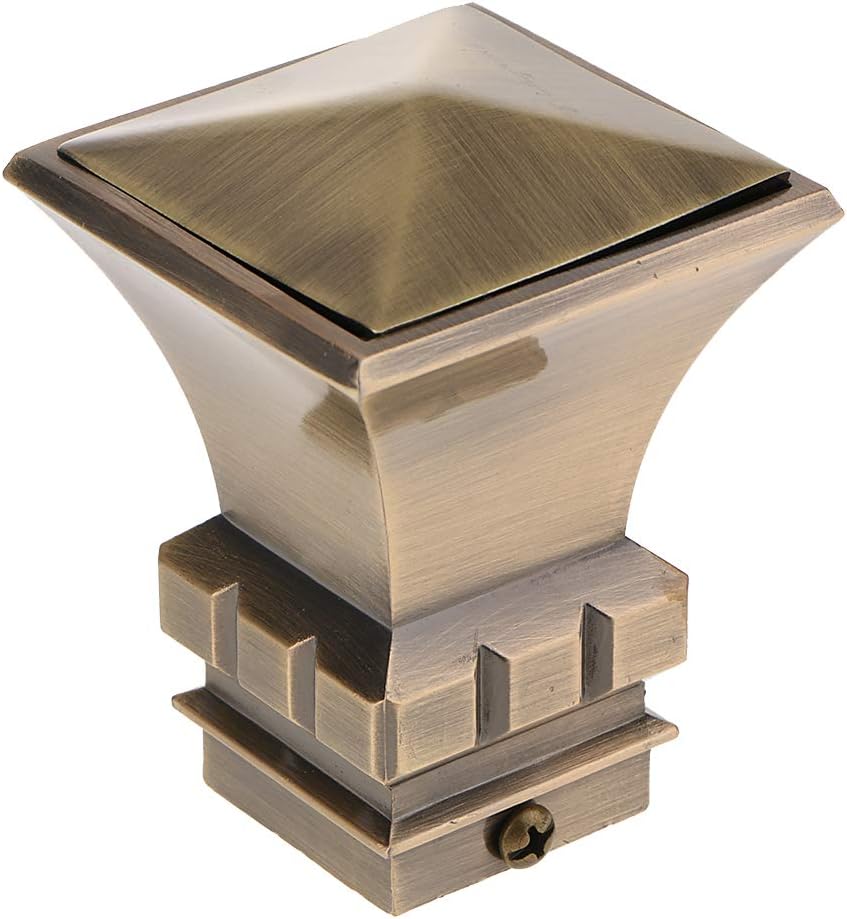 Curtain Rod Ends Fit 28mm Dia Poles Metal Curtain Pole Finials End Cap Caps Rod Ends - Bronze
