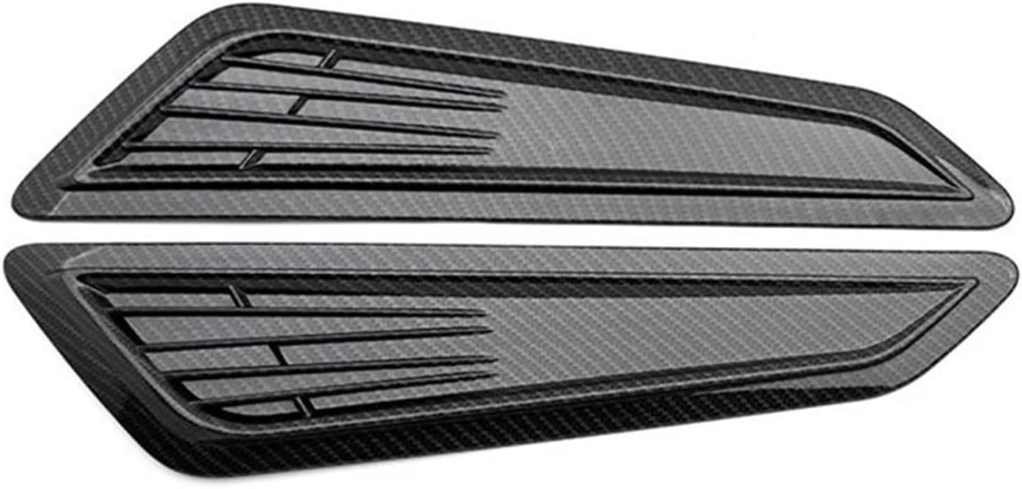 Car Hood Vent Universal Carbon Fiber Car Decorative Air Intake Hood Scoop Vent Bonnet Cover Air Flow Vent Cover Intake Grille