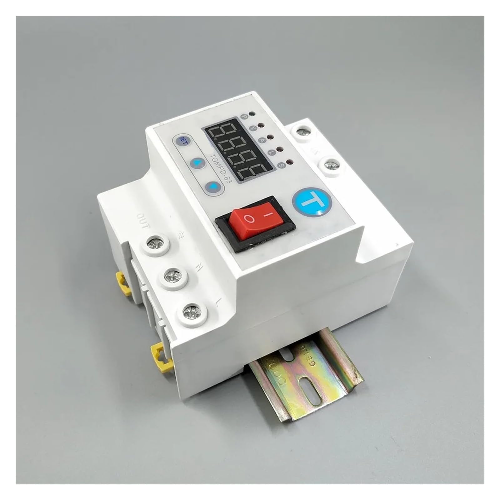 RWRAPS Protector de Voltaje Disyuntor de reconexión automática de 63A con sobretensión y subtensión, protección contra Fugas, relé de protección contra sobretensiones