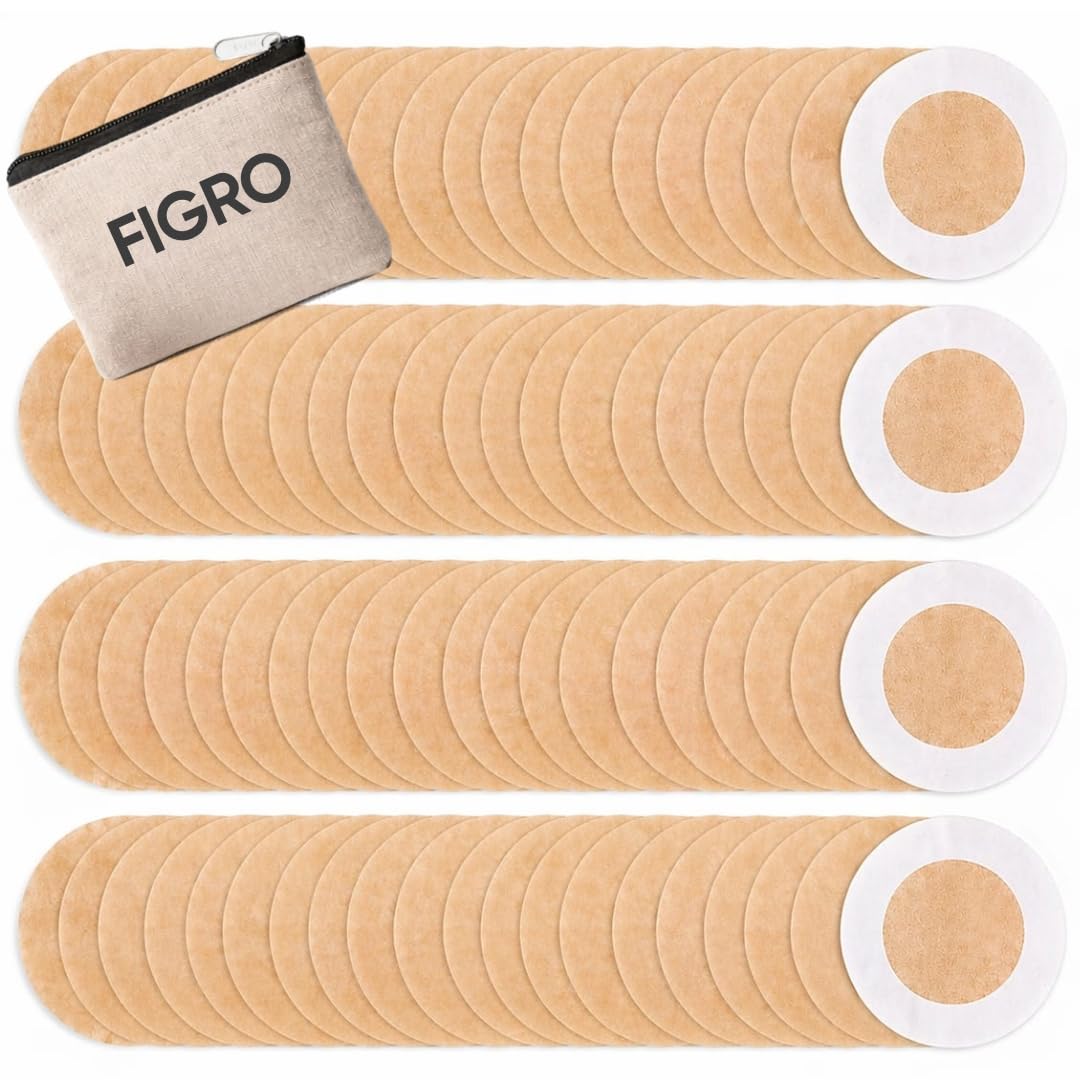 Disposable Nipple Covers for Women (40 PCS) – Invisible No Show Breast Petals, Sweat Proof, Soft Adhesive, Reusable Beige Pasties (Round & Flower)-image-2