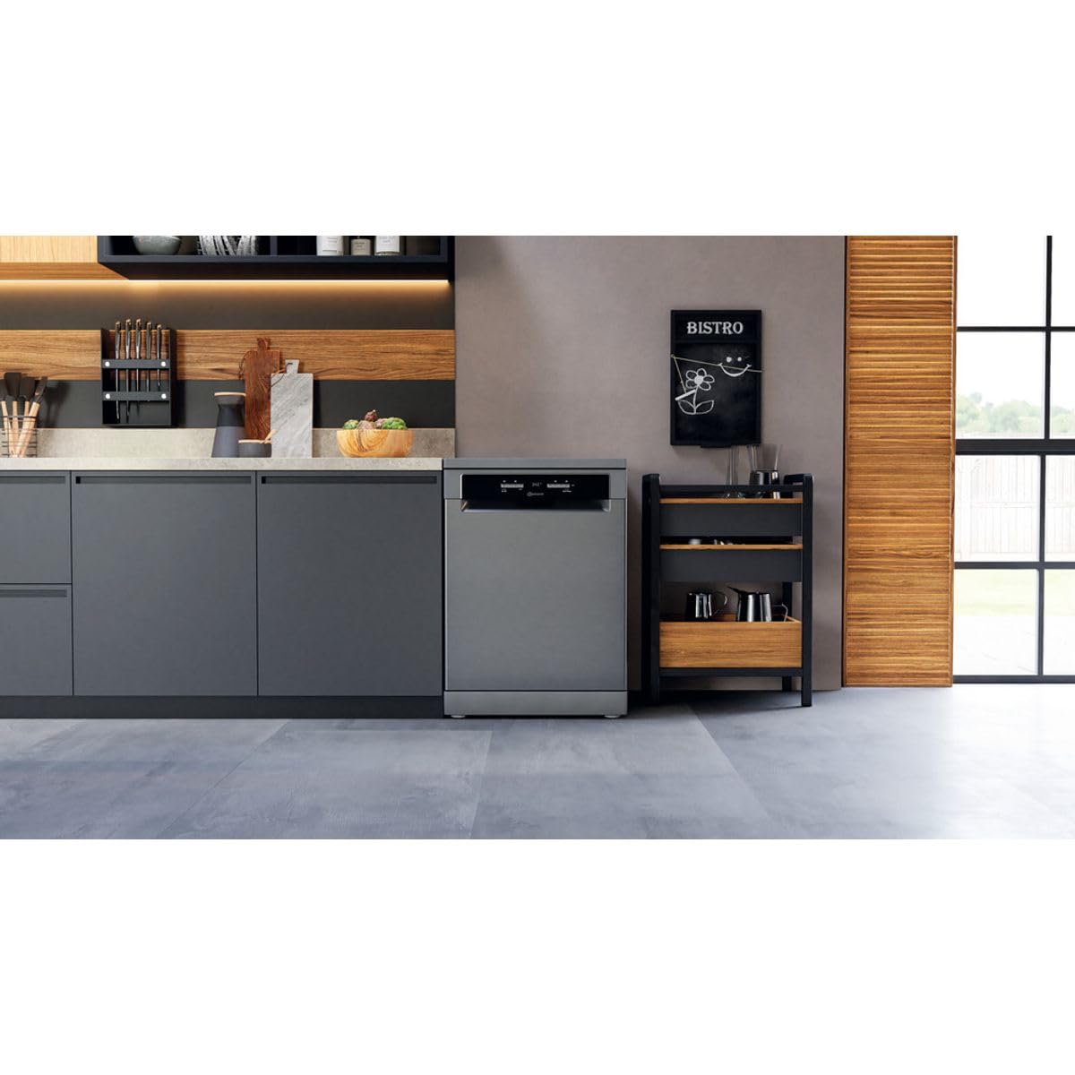 Bauknecht - BFO 3C33 P 6.5 X Freistehender Geschirrspüler - 14 Maßgedecke - PowerClean, ActiveDry, Sensor-Programm - Edelstahl-Design - Energieeffizienzklasse D - 85 x 59 x 60 cm (HxTxB) - Edelstahl