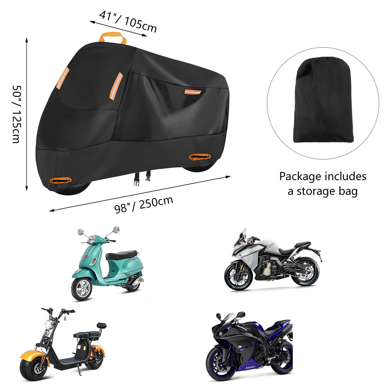 Housse Moto, pour Harley Davidson Sportster S 2022-2024 Housse Moto Imperméable, Housse Moto Exterieur Etanche Hiver Eté 210D Oxford avec Trou de Serrure,F-XXXXL