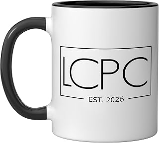 LCPC Est 2026 Licensed Clinical Professional Counselor 2026 Ceramic Mug, Black/White