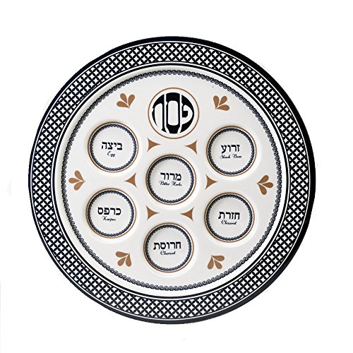 Melamine Passover Seder Plate / Blue and White Seder Traditions