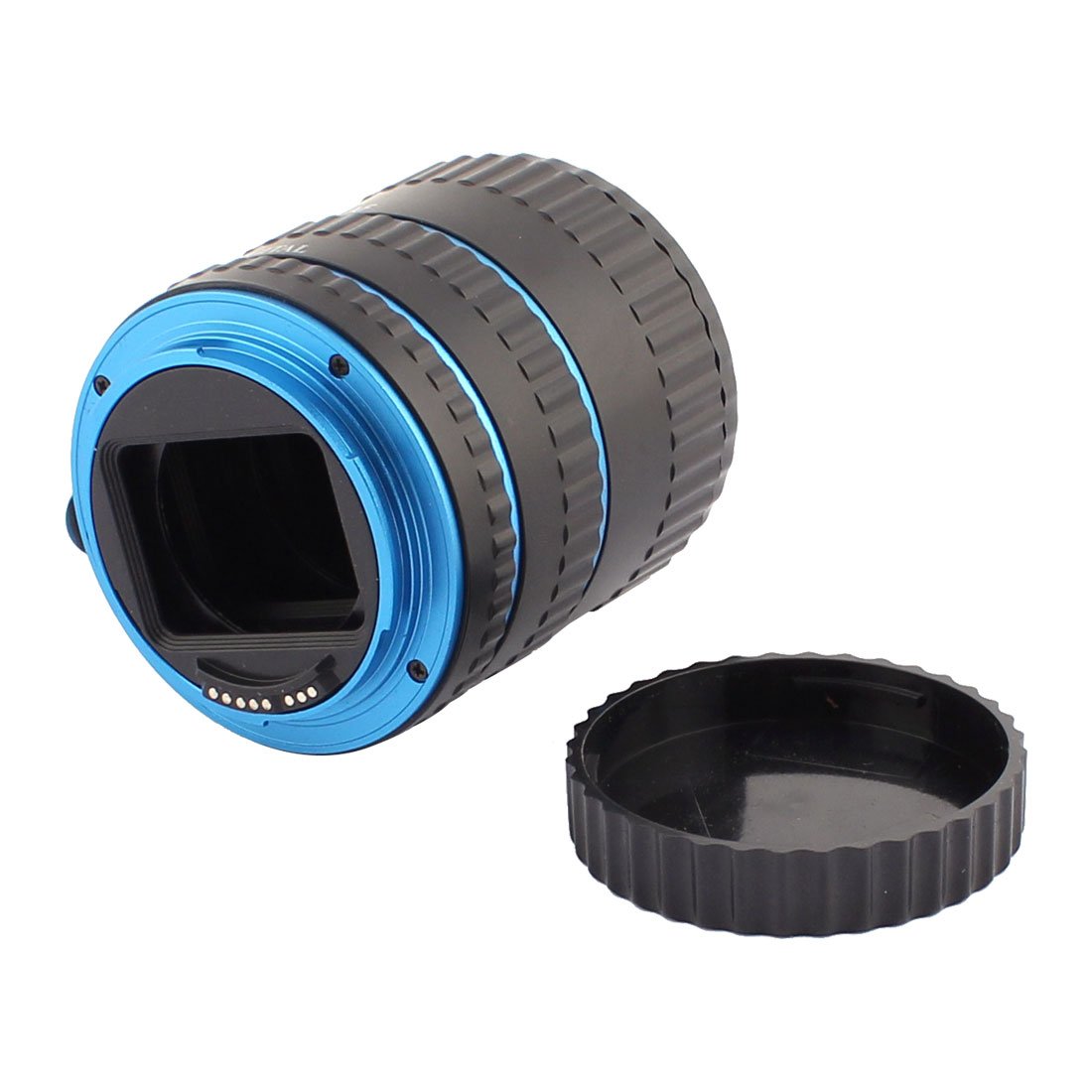 Ruilogod DSLR SLR cámara lente montaje 3 macro extensión tubo anillo conjunto negro azul