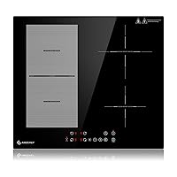 Piano cottura a induzione AMZCHEF da 60 cm con 4 zone boost flessibili