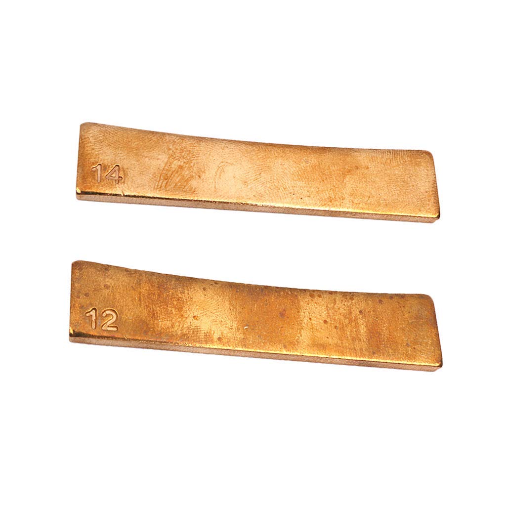 Inzopo Golden Brass Guitar Radius Fingerboard Fret Press Caul Insert Luthier Tool 12''+14''