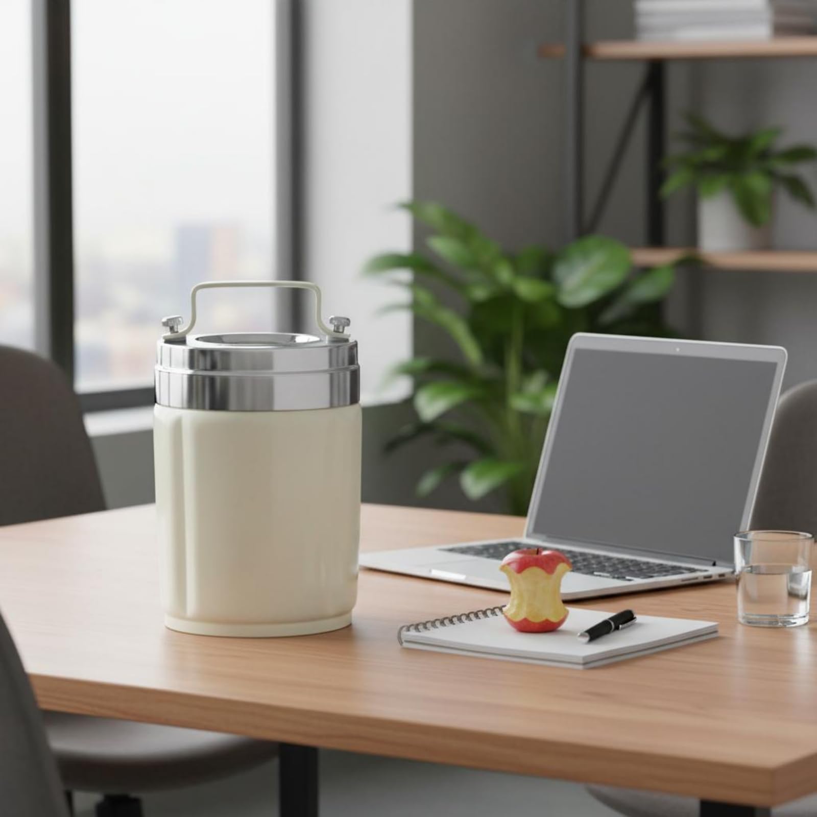 Contenitore Termico per Pasti Contenitore Pranzo Scatola Bento Portapranzo Ermetico in Acciaio 304 con Doppia Parete Isolante E Coperchio Sicuro Facile da Pulire Adatto a Studenti Pendolari