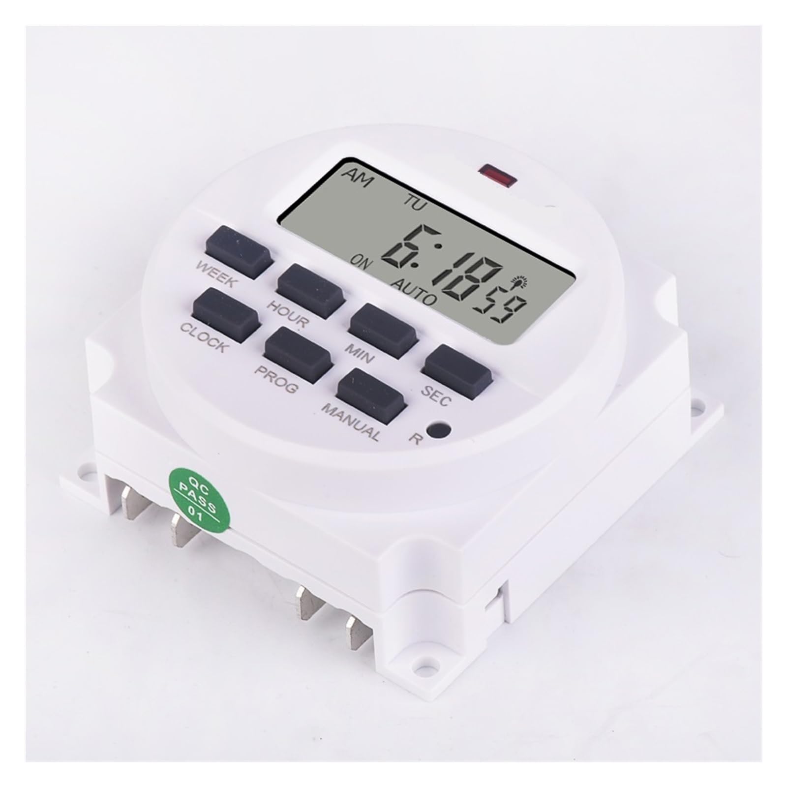 TM618SH Temporizador Digital con Interruptor L/C/D, con intervalo de 1 Segundo, 5 V, 12 V, 24 V, 110 V y 220 V, relé de Tiempo programable semanal de 7 días con Cuenta Regresiva(110V)