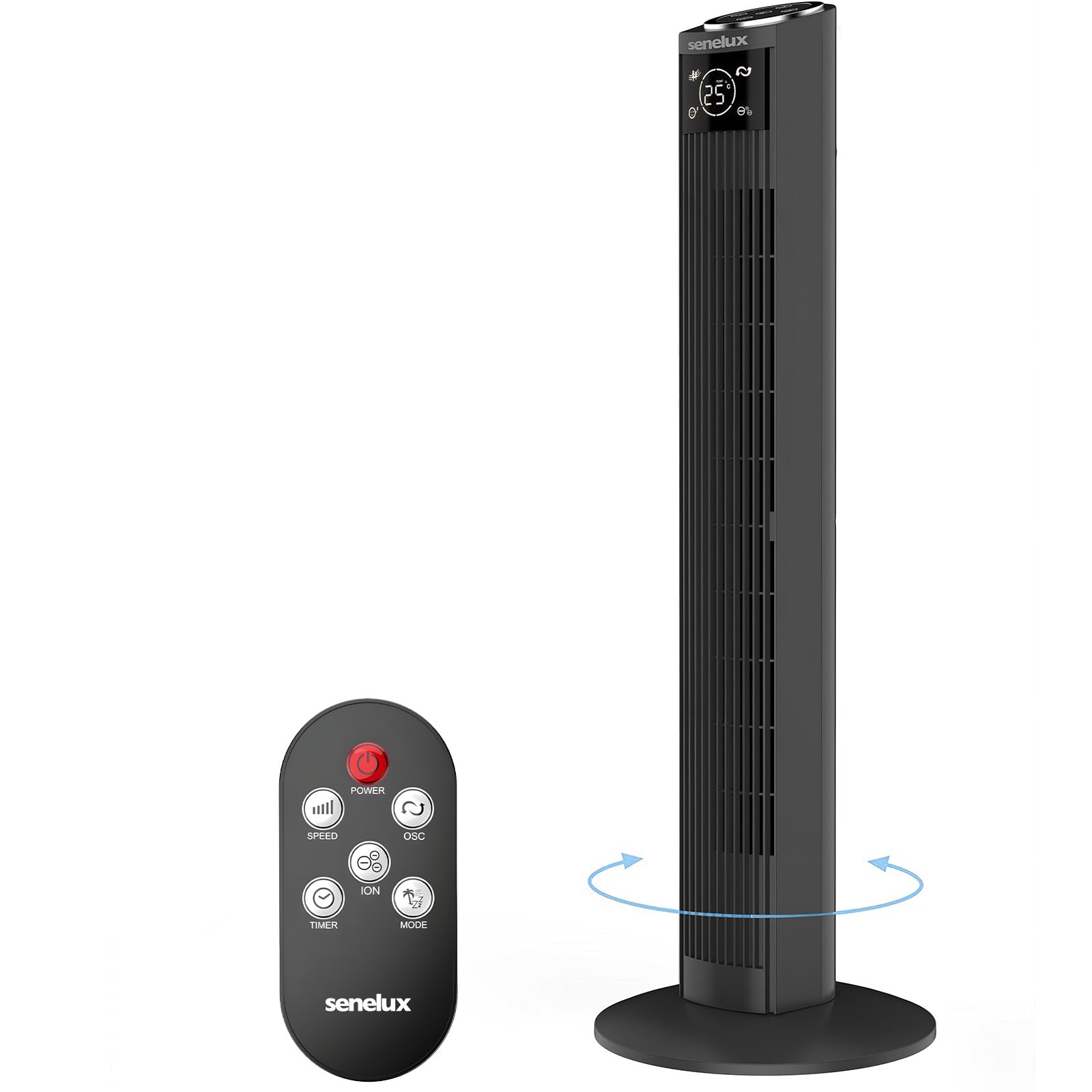 Sponsored Ad – Senelux Tower Fan 36" Oscillating Fan with Remote Control- Quiet Cooling Fan with 3 Modes & 3 Speeds- for Bedroom, Home & Office