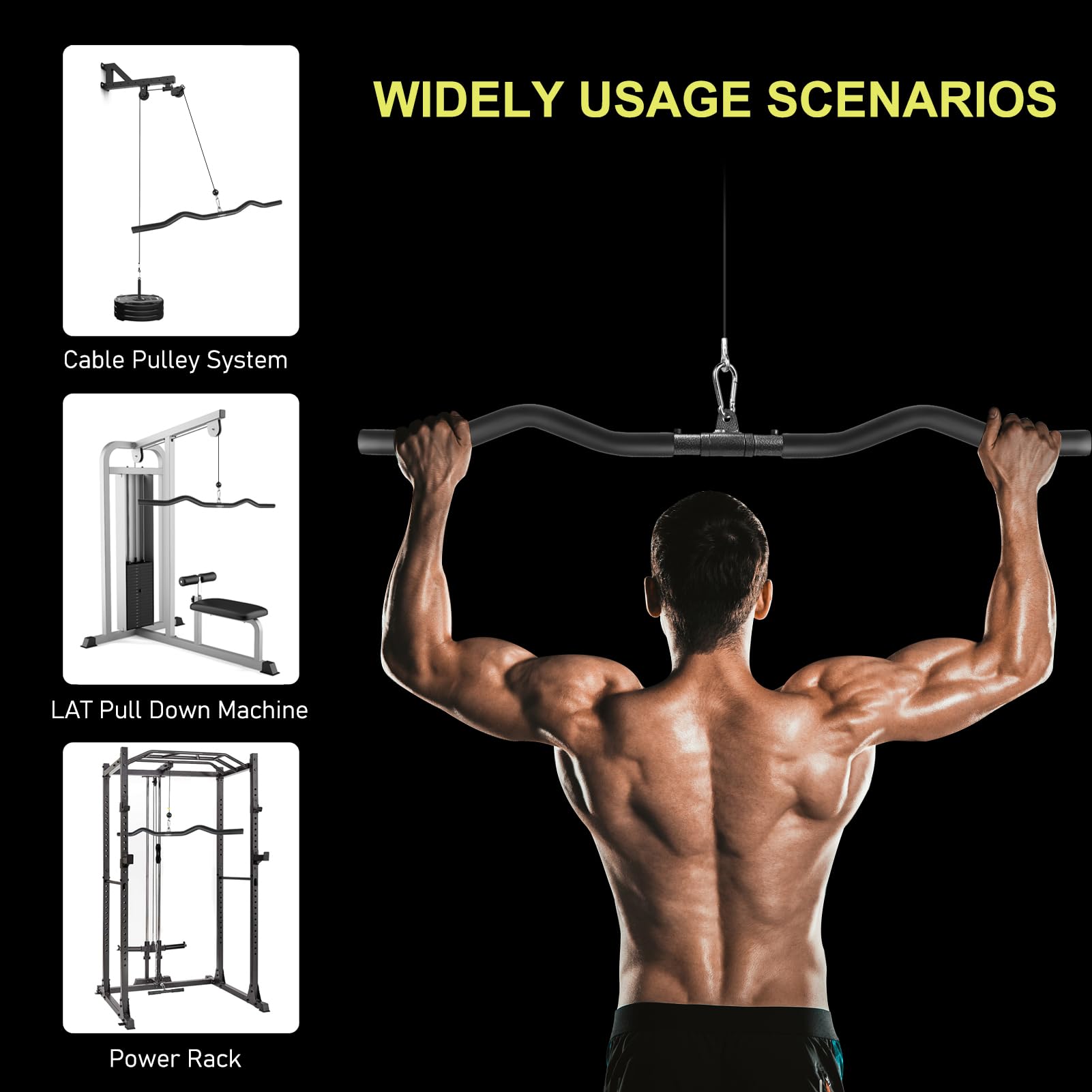 Barra LAT Machine, Sbarra Lat Machine, DIY Asta LAT Machine Attrezzi Palestra in Casa Barra per Trazioni Lat Machine Accessori per Macchine Fitness