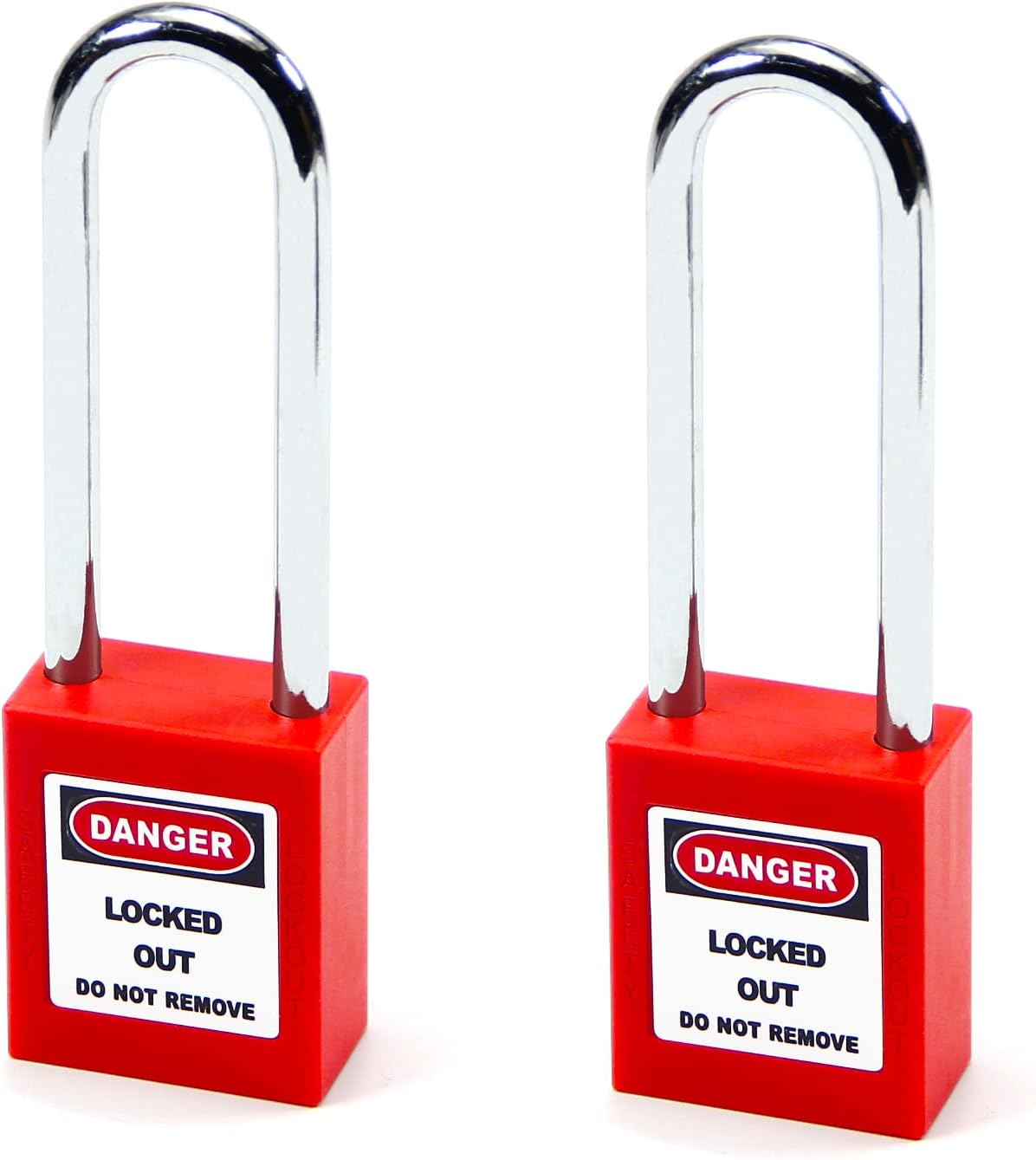 Yinpecly Lockout Tagout Locks,Nylon Loto Locks Keyed Alike Lock Out Tag Out Safety Padlocks White 3PCS