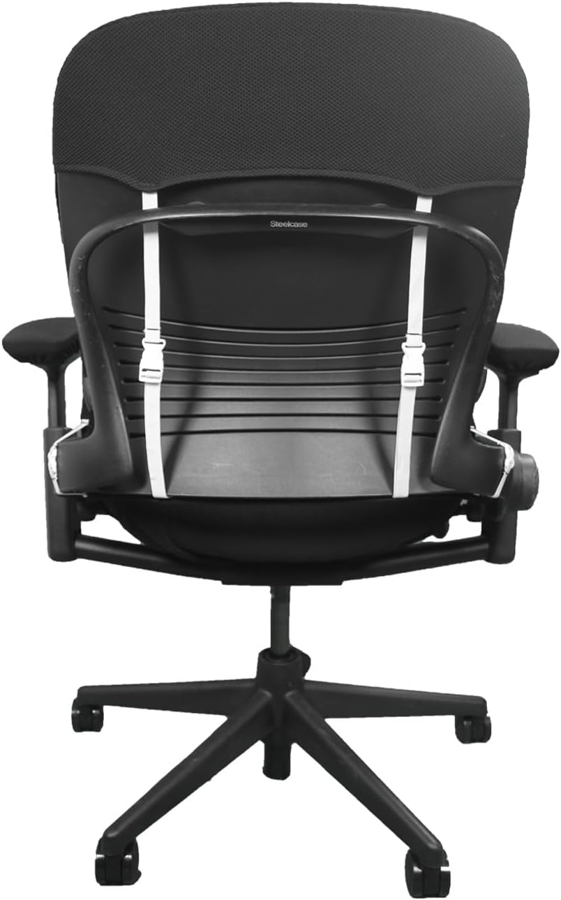 Suitable for Steelcase Leap V2 Chair Covers (4 Pieces Including armrest Covers) Breathable, Comfortable, and Slip-on (Graphite Black)