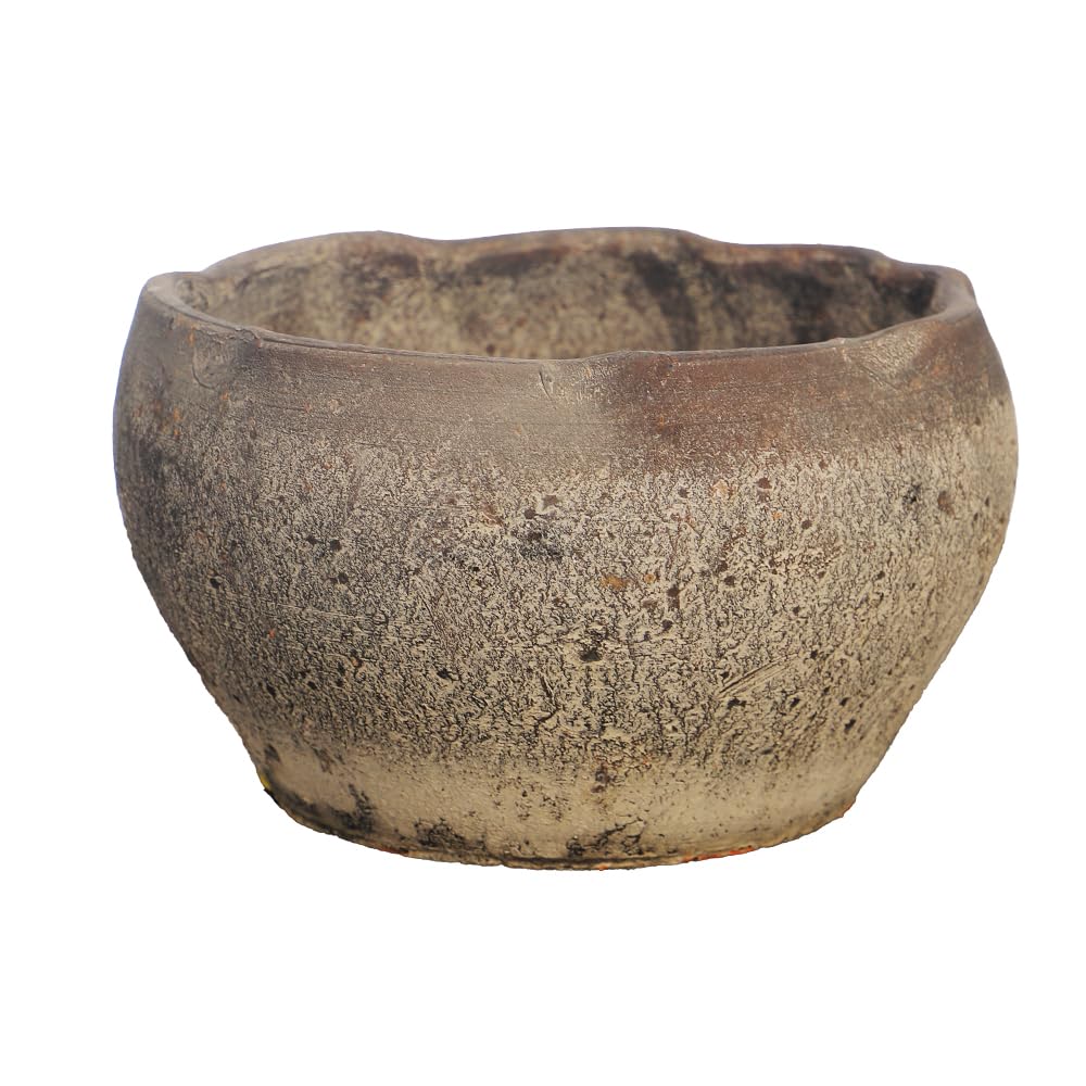 YATAI Mini Planters, Sleek & Durable Clay Flower Vase, Plant Pot for Indoor/Outdoor Succulent Plants, Cactus Planter, Flower Arrangement Vase, Ideal for Living Room, Office, Home (1, Brown Gray)