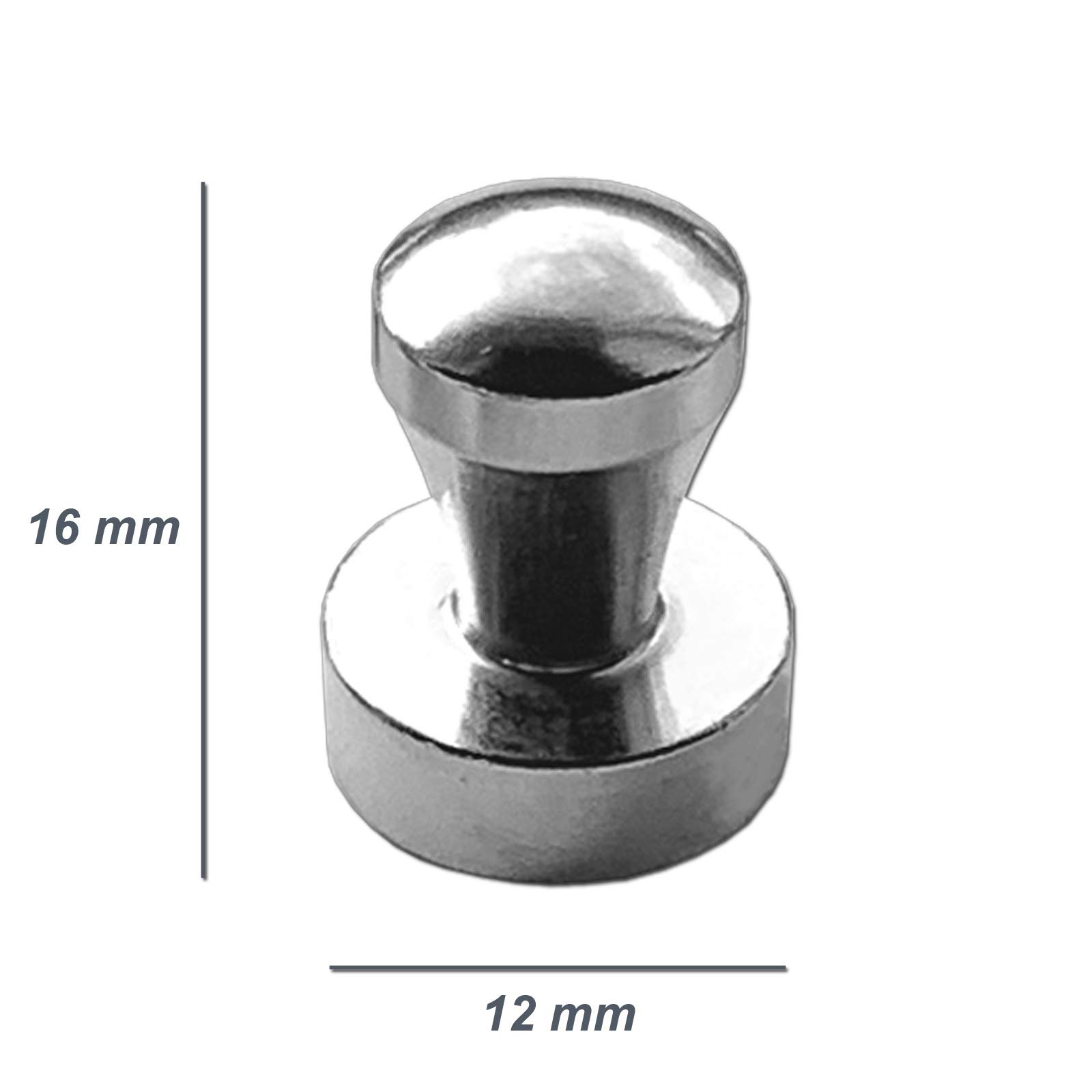 Magnet Pins Set N52 Neodym | Kegelmagnet Magnetpins Edelstahl | Kegelpin Supermagnet | Ultrastarke Kühlschrankmagnete (50)