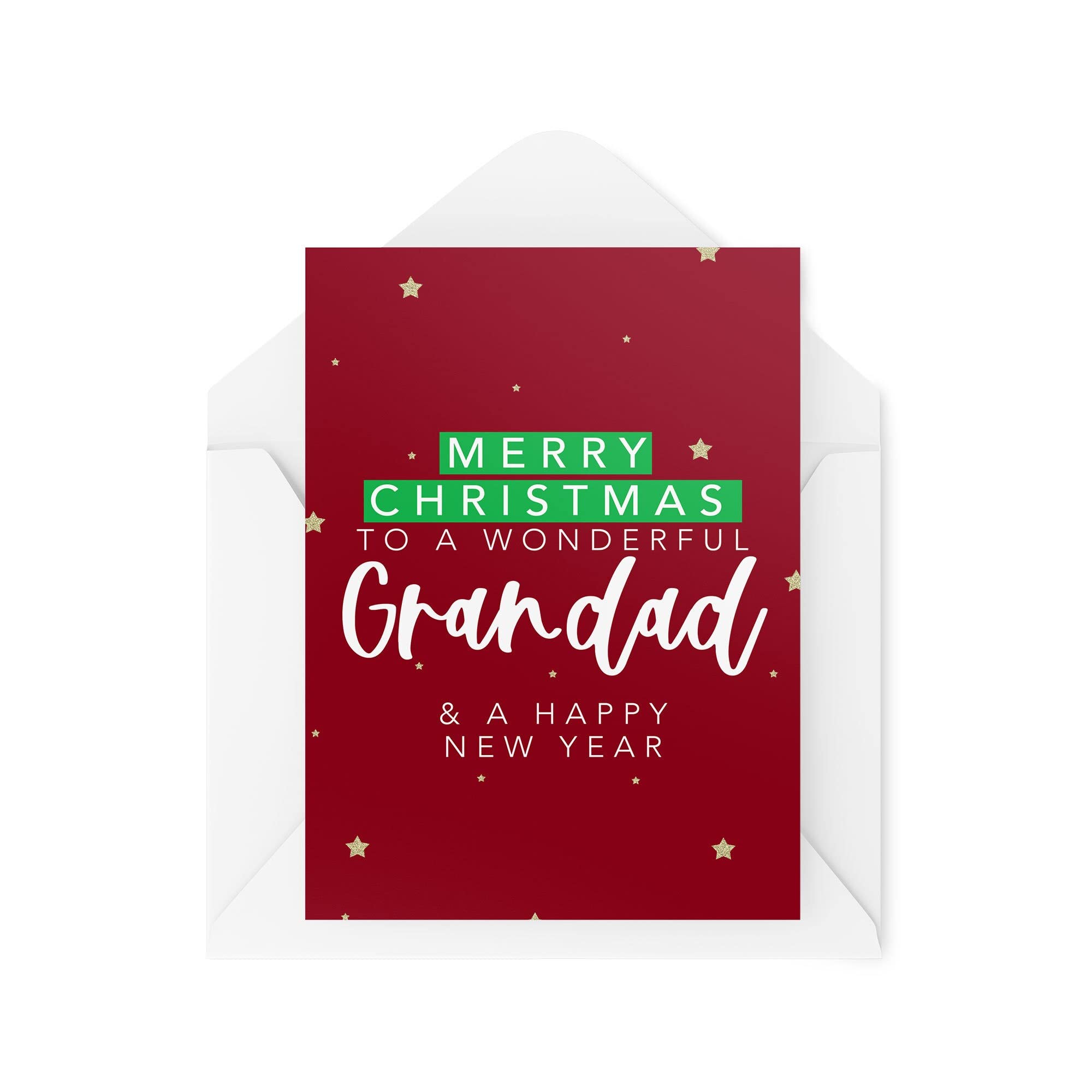 Grandad Christmas Card - Merry Christmas to a Wonderful Grandad - Grandparent Christmas Cards - Grandpa Cards - Grandma Cards - CBH1442