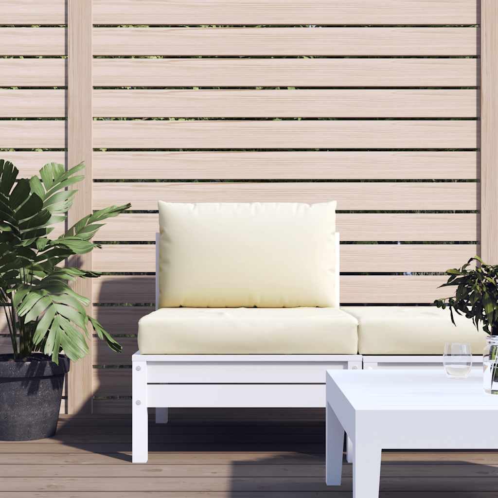vidaXL Cojines para Palés 2 uds, Almohadas de Asiento Respaldo, Almohadillas de Silla Sofá, Decoraciones para Jardín, Tela Oxford Blanco Crema