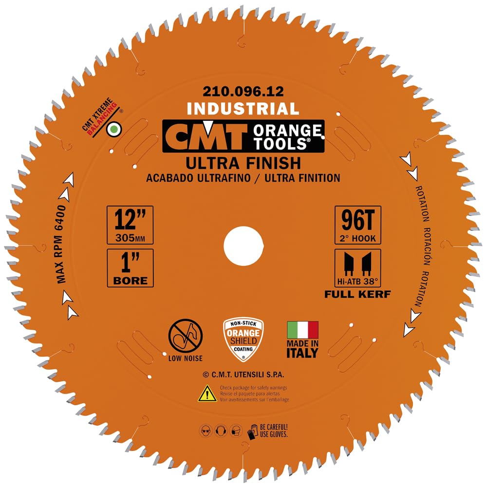 CMT Orange Tools 210.096.12 12-Inch 96 Hi-ATB Saw Blade