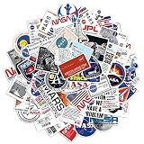 LYunMu [50 Stück] NASA Space Explorer Aufkleber,Galaxy,Astronaut, Raumfahrt,Universum,Planet,Sticker Set Vinyl-Aufkleber für Wasserflasche,Laptop,Skateboard,Gepäck
