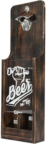Miniatura 6 de Lily's Home Juego de caja de sombra de botella de cerveza, montado en la pared, abridor de botellas de cerveza cerveza en grifo. Es el regalo ideal