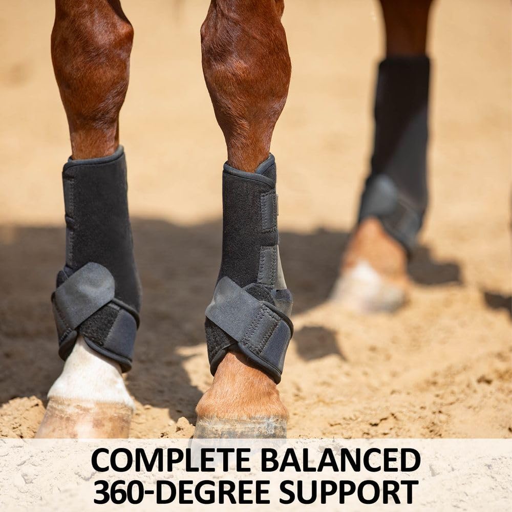 Schneiders OrthoBalance Support Boots - Pair | 360 Balanced Protection | Moisture-Wicking Lining for All Disciplines | Color Black | Size Large | Front