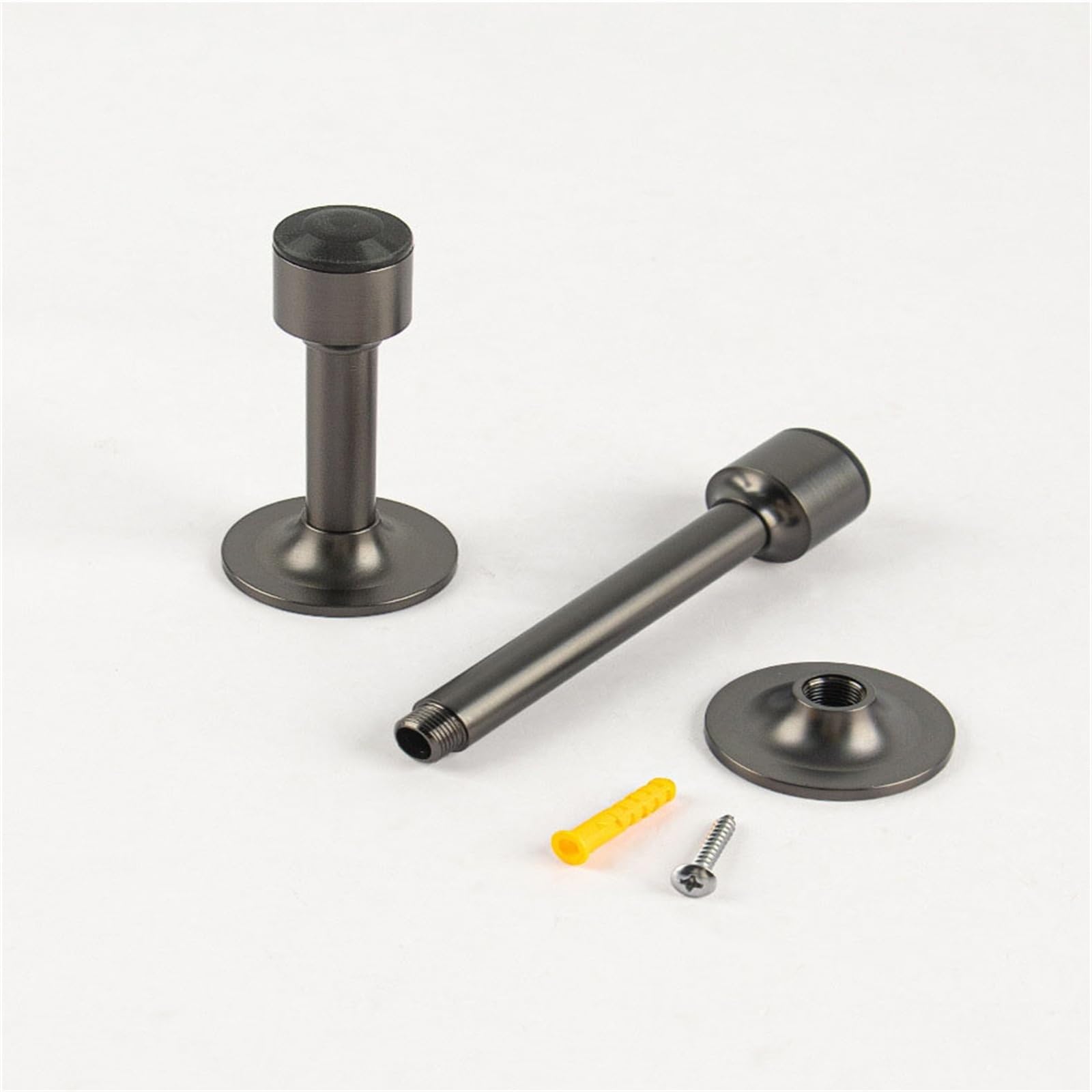 Tope de puerta montado en la pared Topes de puerta de cobre Protector de pared con punta de parachoques de goma for dormitorio paquete de 2 tope para puerta(125mm)
