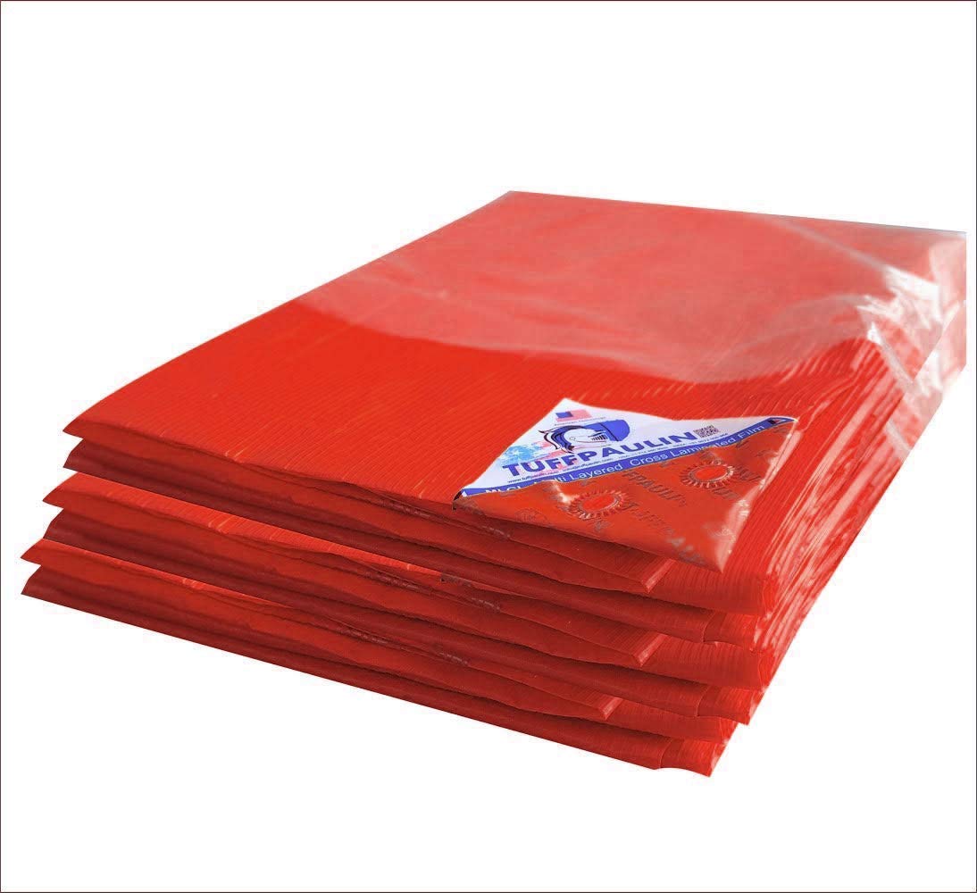 TUFFPAULIN 9FT X 6FT 120 GSM Red Extra Strong Virgin Tarpaulin Tirpal Tadpatri Tharpai Thadika Mulching Sheet, UV Resistant Eyelets, 100% Waterproof, 6 Layer 3D Rib Technology (B0969WFGC9) Amazon Price History, Amazon Price Tracker