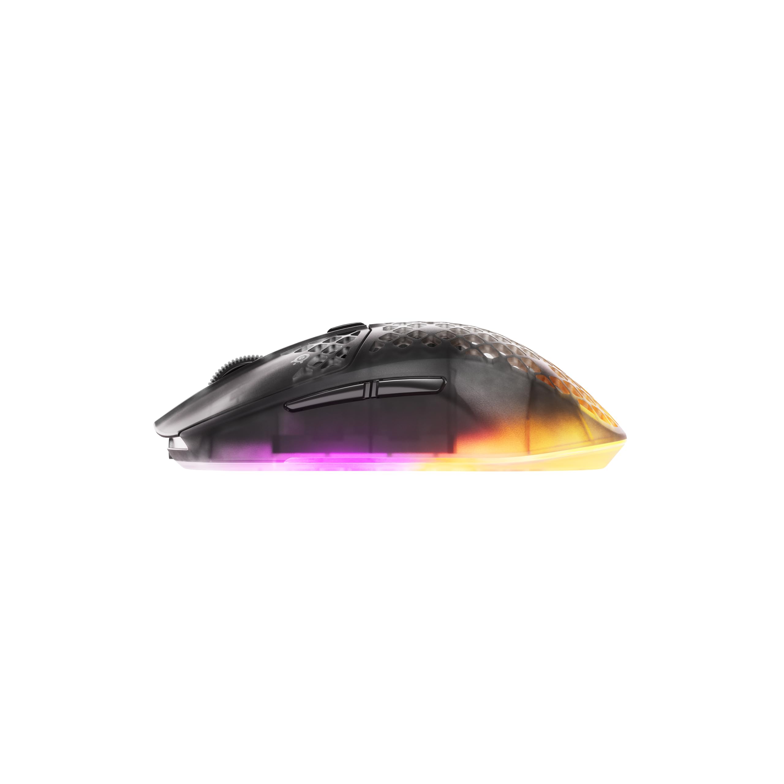 SteelSeries Aerox 3 Wireless Gen 2 – superlekka mysz dla graczy, polling 4K, sensor optyczny 26K DPI, 200 godzin pracy, wodoodporność IP54, 80 mln kliknięć, RGB, ślizgacze 100% PTFE, Shadow