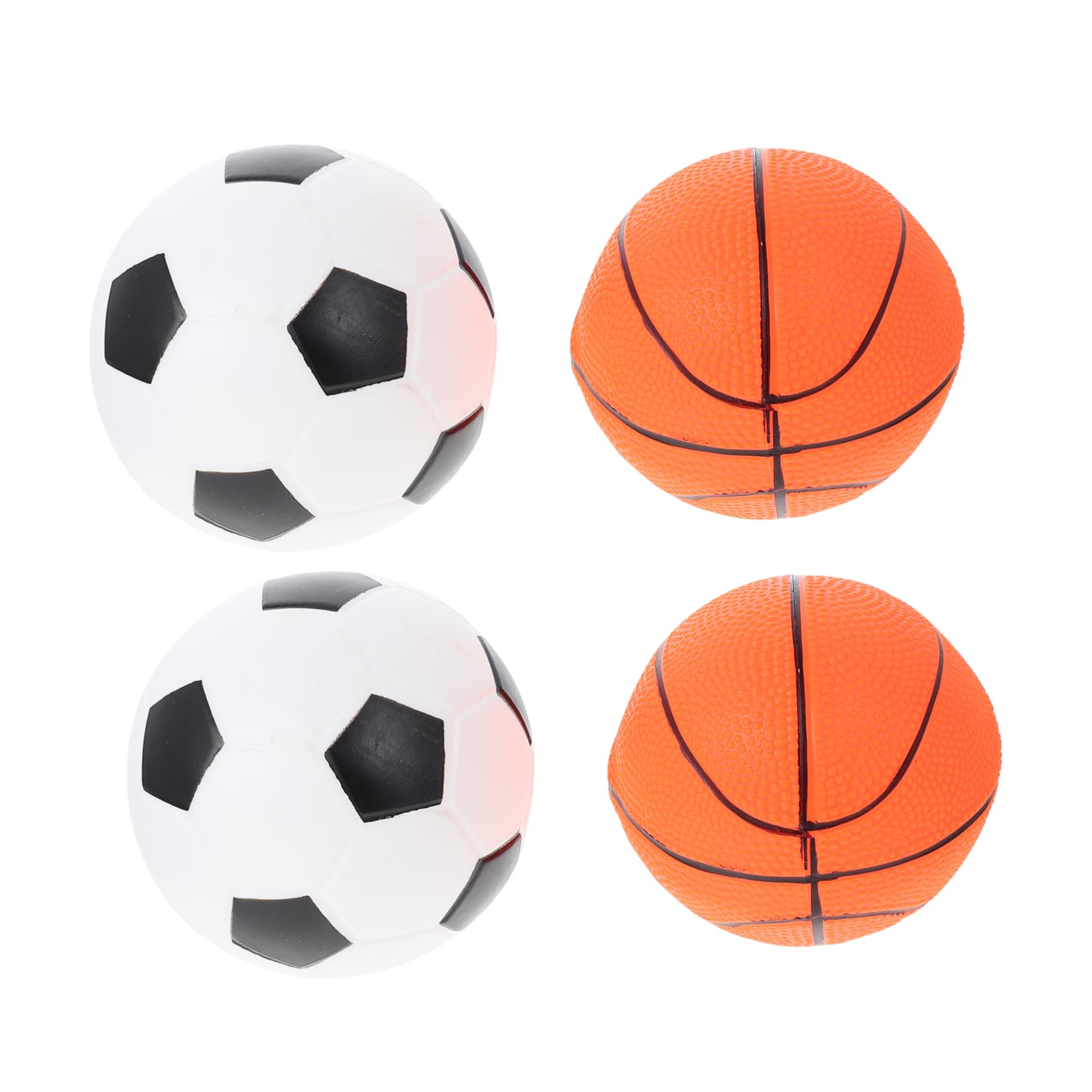 Kisangel 4Pcs Inflatable Basketball and Football Plaything for Outdoor Fun Parent Bonding Present for Sports Enthusiasts