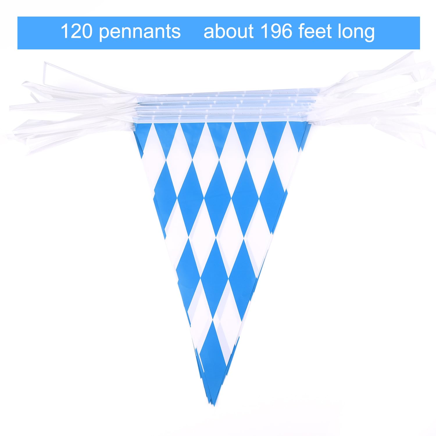 TUPARKA 196 Feet/60m Oktoberfest Bavarian Bunting Banner Flag, Oktoberfest Decorations Octoberfest Party Supplies - Image 4