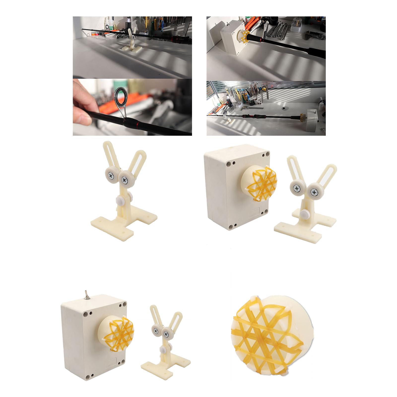 NUOYAQI Fishing Machine Rod Support Stand Fishing Rod Tackle Support Rack Adjusted Fishing Rod Support Rod Building Tool, as the pic show