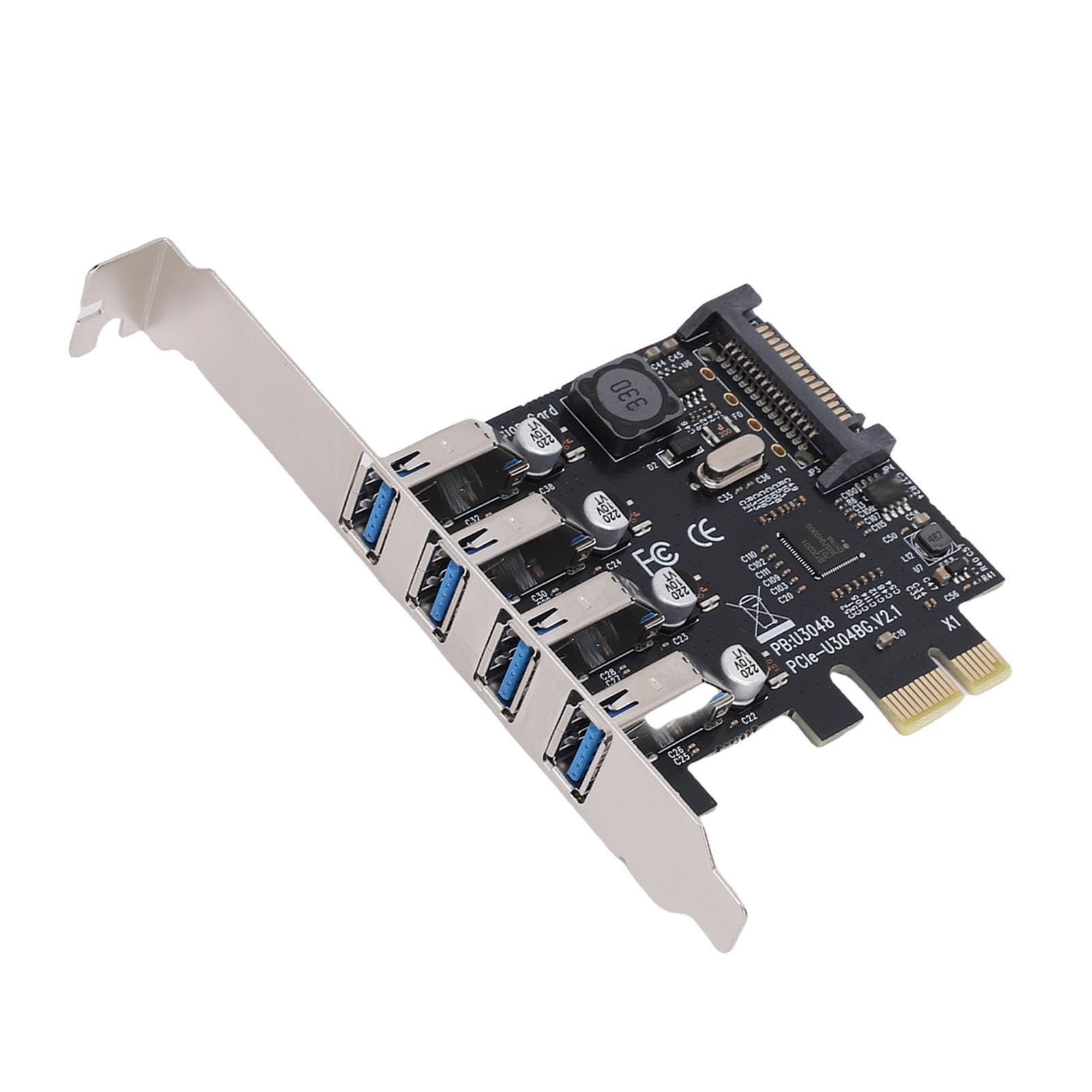 Cryfokt 4 Ports PCI E USB3.0 Expansion Card for PCs