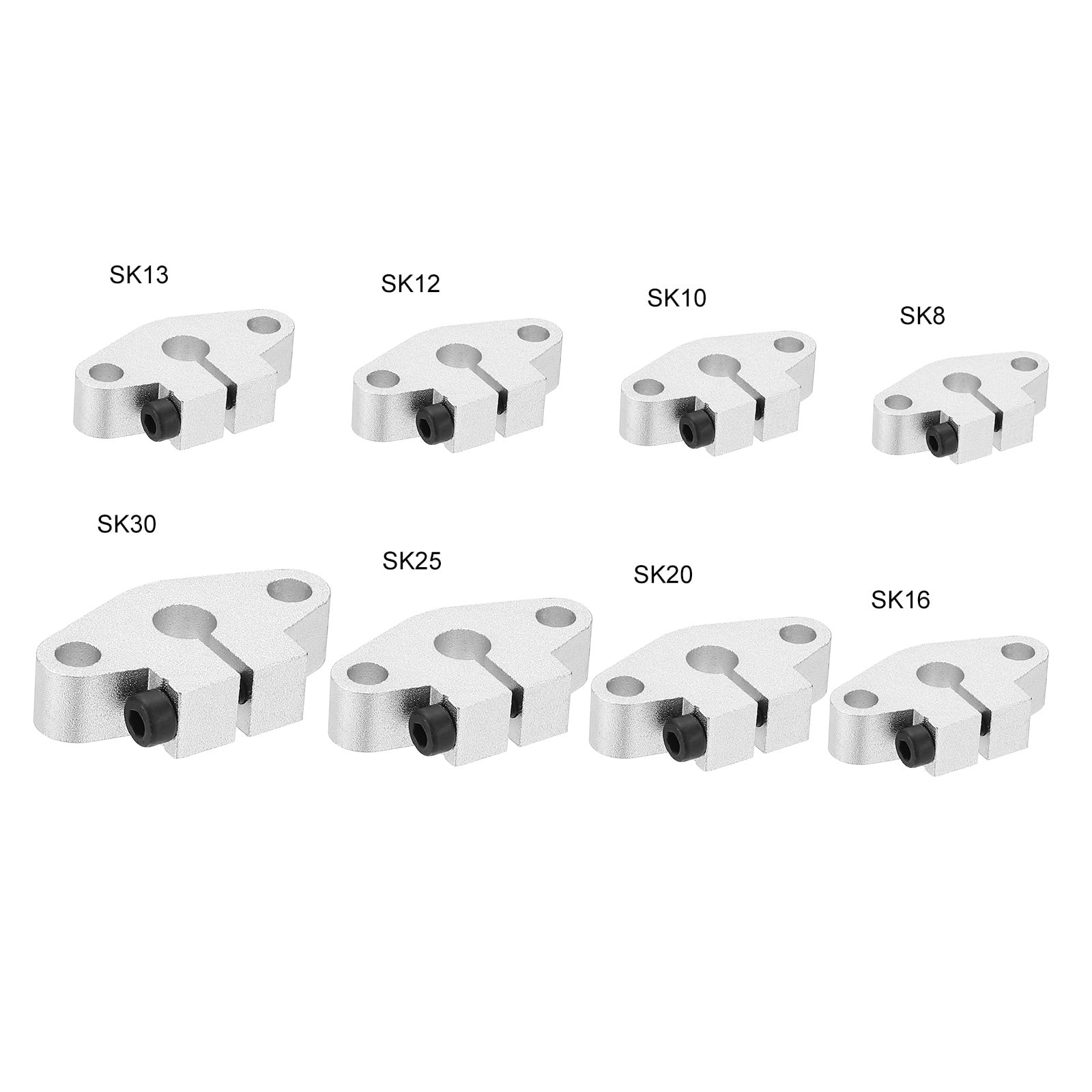 PATIKIL SHF10 aluminiowy ruch liniowy pręt szynowy uchwyt zaciskowy prowadnicy 4 szt. do 10 mm wału