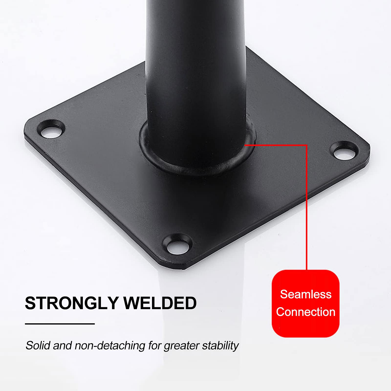 Pieds de Meuble, Pieds de meuble 10 cm, 12 cm, 15 cm, 18 cm, 20 cm, 25 cm, 30 cm, 35 cm, pieds de table en métal, pieds de meuble avec vis, pieds de remplacement pour canapé, bureau, table à manger, t