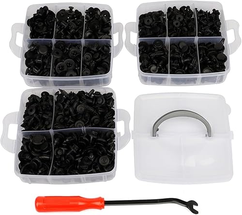 Miniatura 8 de SCITOO Kit de repuesto para tornillos de expansión de 16 tamaños, 16 tamaños, clips de remache de empuje, 1 unidad