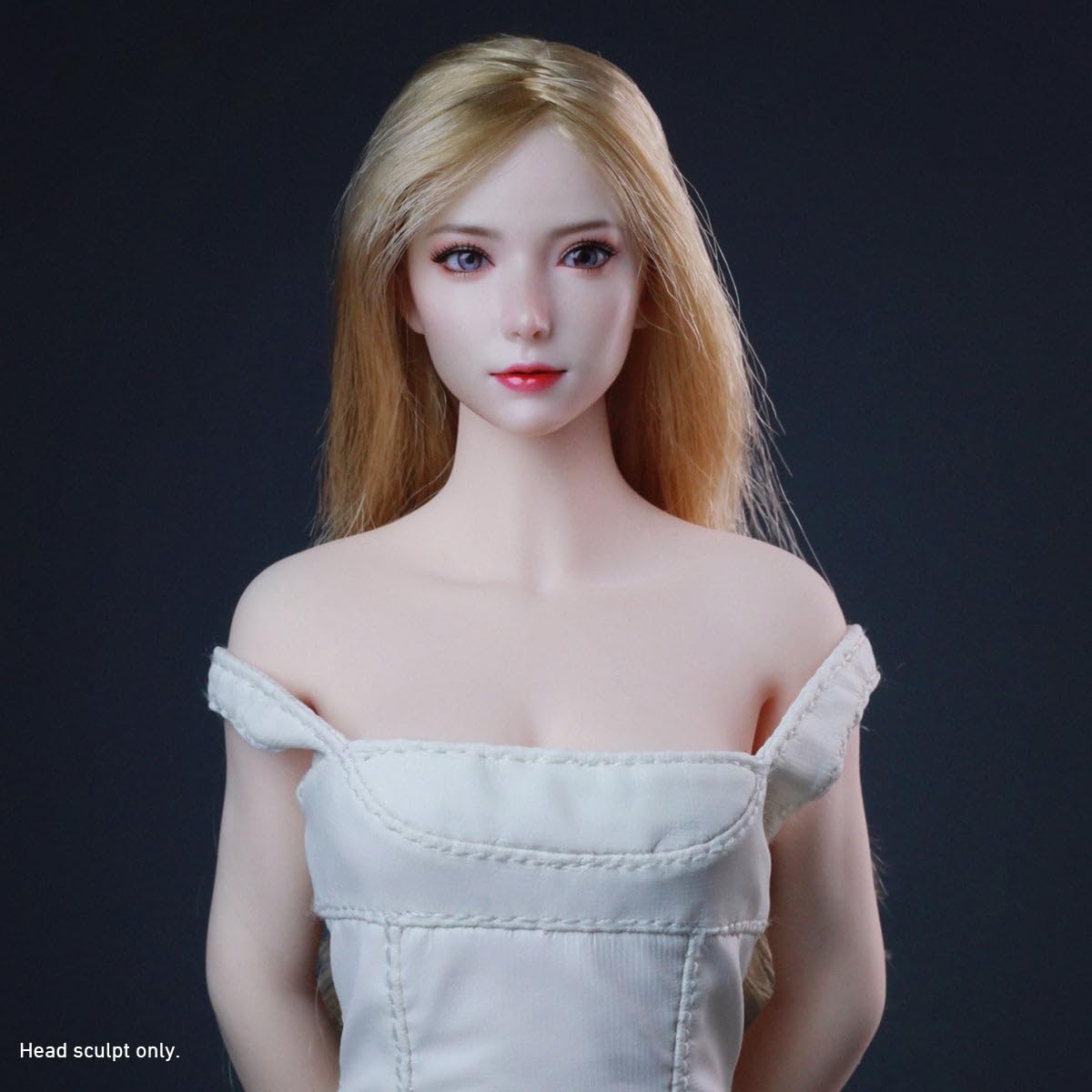 HiPlay 1/6 Testa Femminile Asiatica Giovane con Occhi Mobili Scultura (Ver.C) Accessorio per Figure da 12"