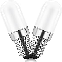 AGOTD E14 LED Cool White Bulb, 6000 K Light Bulb, E14 LED Fridge Lamp, Cool White, Replacement for 15 W Halogen Bulbs, 135 lm Bulb, 360° Beam Angle, Not Dimmable, Pack of 2