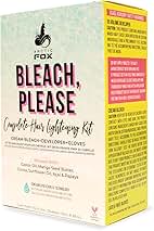 ARCTIC FOX Bleach Please Hair Lightening Kit Cream Bleach, 35 Volume Developer And Latex Free Gloves Infused With Acai, Cocoa, Sunflower Oil & Papaya! Vegan And Cruelty Free