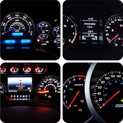 Miniatura 8 de BlyilyB Paquete de 10 bombillas LED T5 37 74 con enchufe de bloqueo giratorio PC74 PC37 Panel de instrumentos de panel de instrumentos