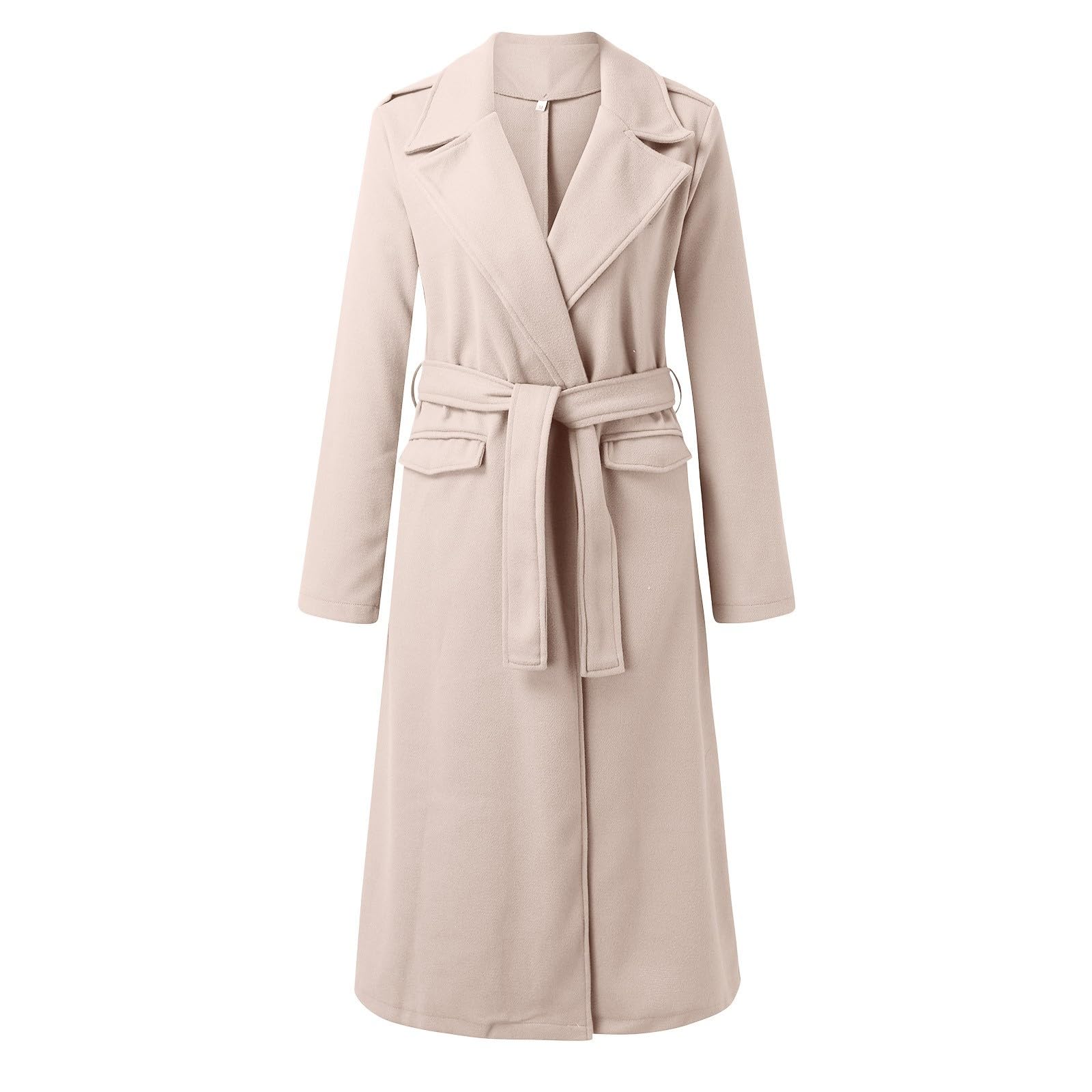 Cappotto Elegante Cappotto di Lana con Scollo a V e Maniche Lunghe Autunno Inverno da Donna Viaggio