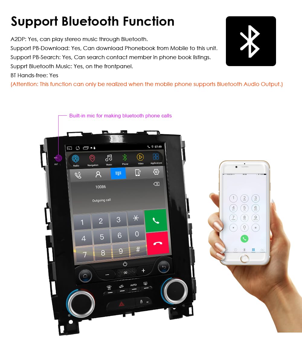 Ossuret Autoradio pour Renault Megane 4/ Koleos/Samsung SM6 / Talisman (2017-2019), 9.7 Pouces Android 14 écran Tactile 2+32 Go Navigation GPS avec Carplay Android Auto Bluetooth USB TPMS OBD2 Dab+