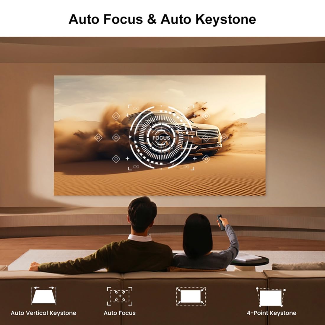 Mini Proiettore Ultra Portatile L9W 4K, Videoproiettore Full HD di qualità Cinematografica con Bluetooth, Home Theater