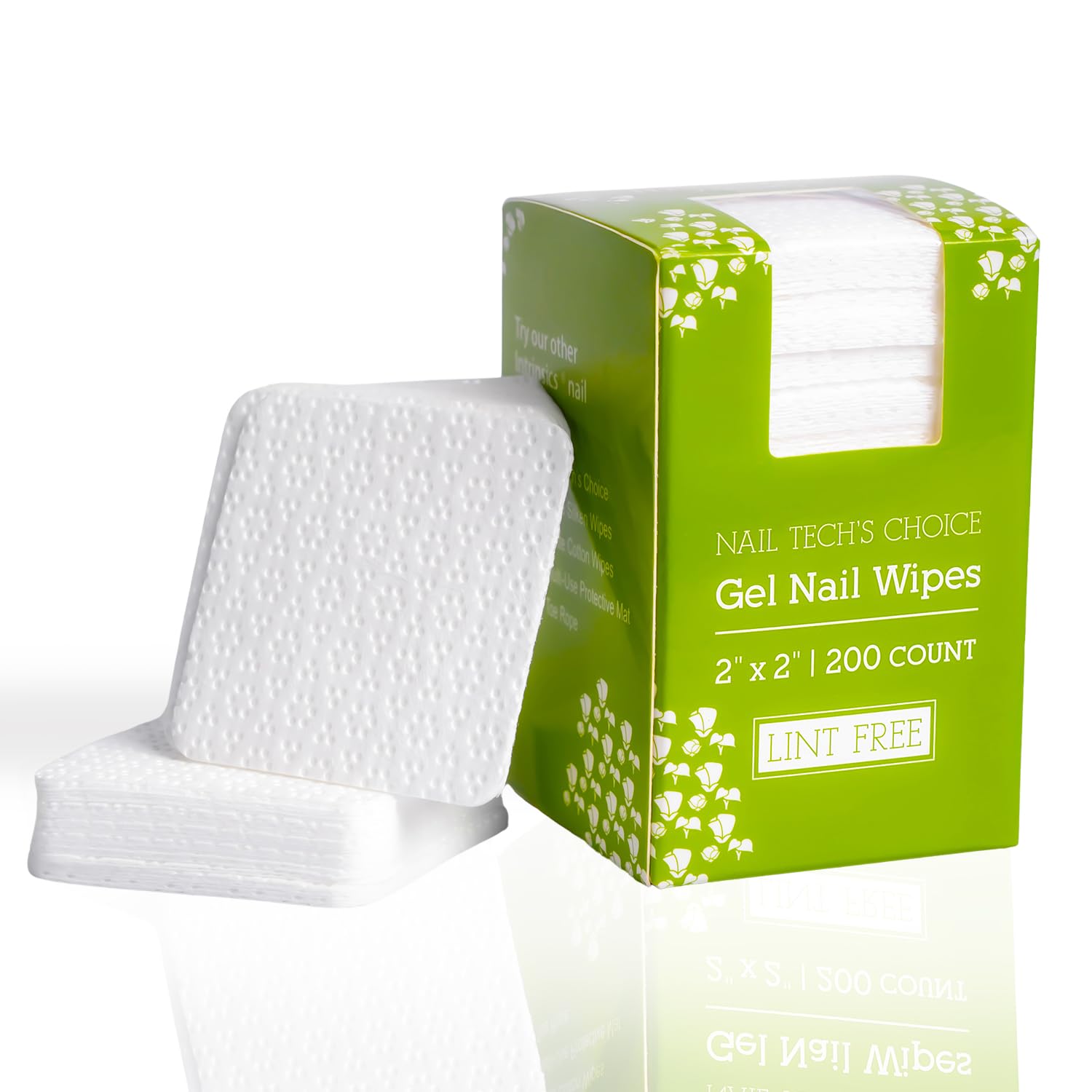Nail Tech’s Choice – 2x2” Lint-Free Gel Nail Wipes (200 Count), Non-Woven Disposable Pads for Gel Polish Removal, Nail Prep, Acrylic Cleanup, and Spa Use