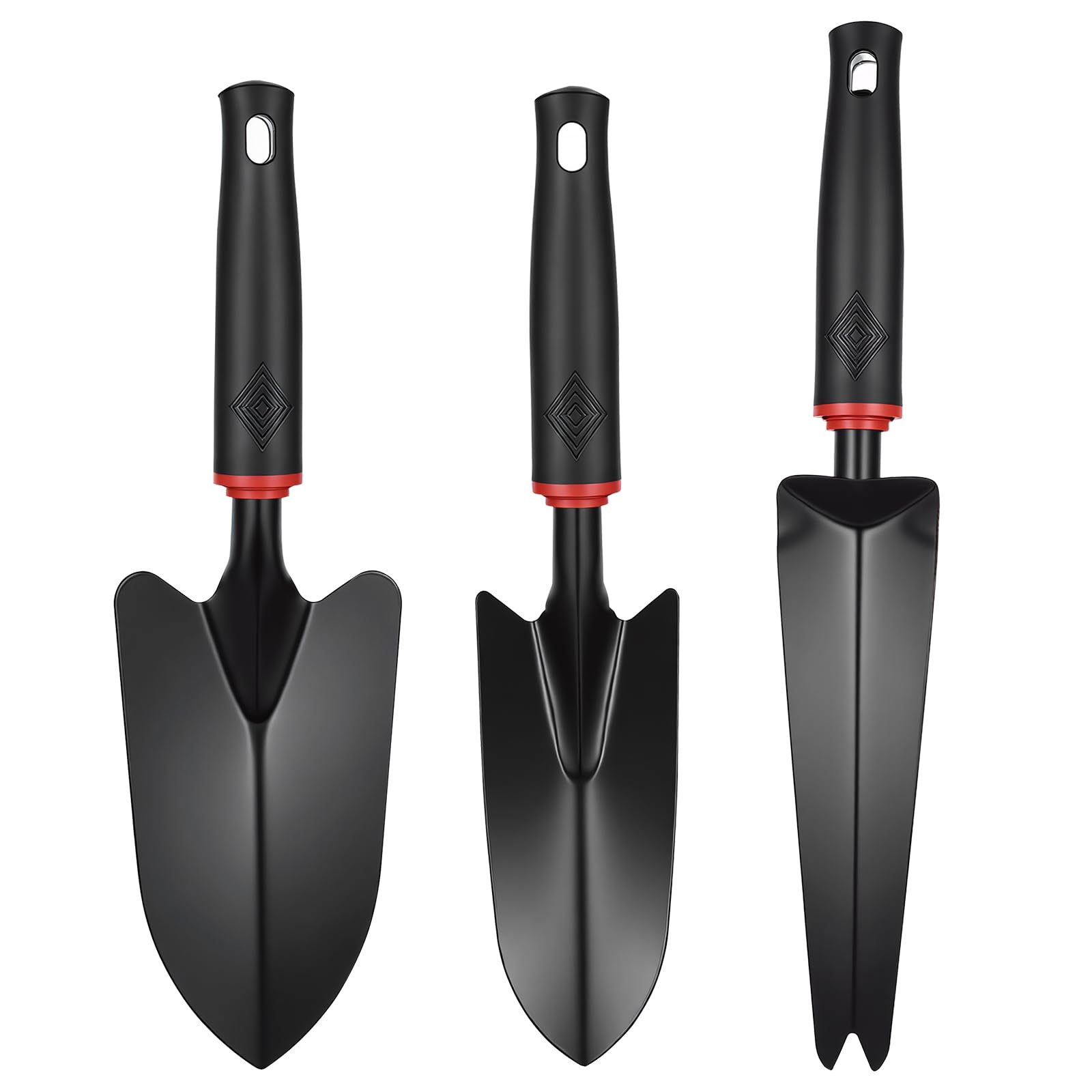 3 Pcs Garden Shovels for Digging, Heavy Duty Garden Spade Tool, Metal Heavy Duty Digging Shovel for Gardening, Slicing, Opening, Hand Tools