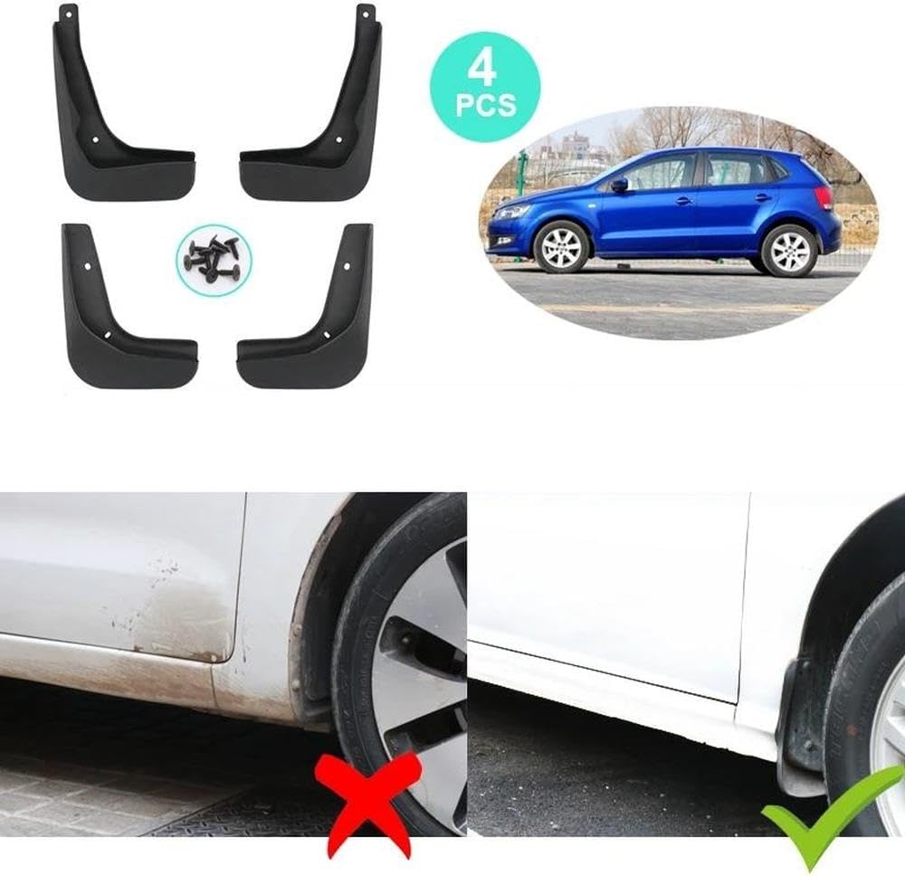 Auto Parts 4 PCS For Polo MK5 6R 2010-2014 Car Mudguards Mudflaps Fender Flap Splash Guards Accessories Protector