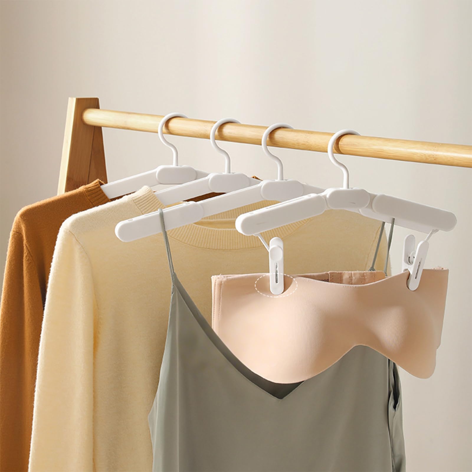 Percha de ropa portátil de viaje, compacta para ropa, plegable, ideal para viajes de negocios y vacaciones
