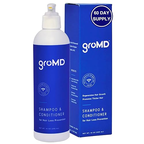 GroMD Biotin Champú y acondicionador champú para el crecimiento del cabello champú para la pérdida de cabello para hombres y mujeres tratamiento de GroMD Biotin Champú y acondicionador champú para el crecimiento del cabello champú para la pérdida de cabello para hombres y mujeres tratamiento de