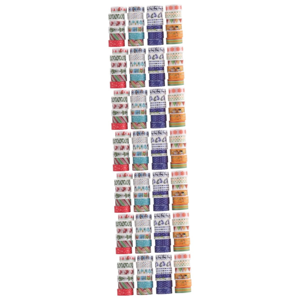 Angoily 168 Rouleaux Ruban Adhésif Washi Noël Décoratif pour Scrapbooking et DIY Facile à Découper pour Calendrier et