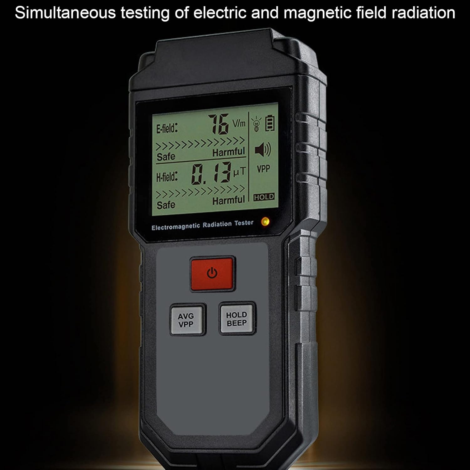 flexman EMF Meter, 2 in 1 Digital Electromagnetic Radiation Detector, 0.01~99.99Μt LCD Display Portable Magnetic Field Radiation Tester for Home Office Ghost Hunting