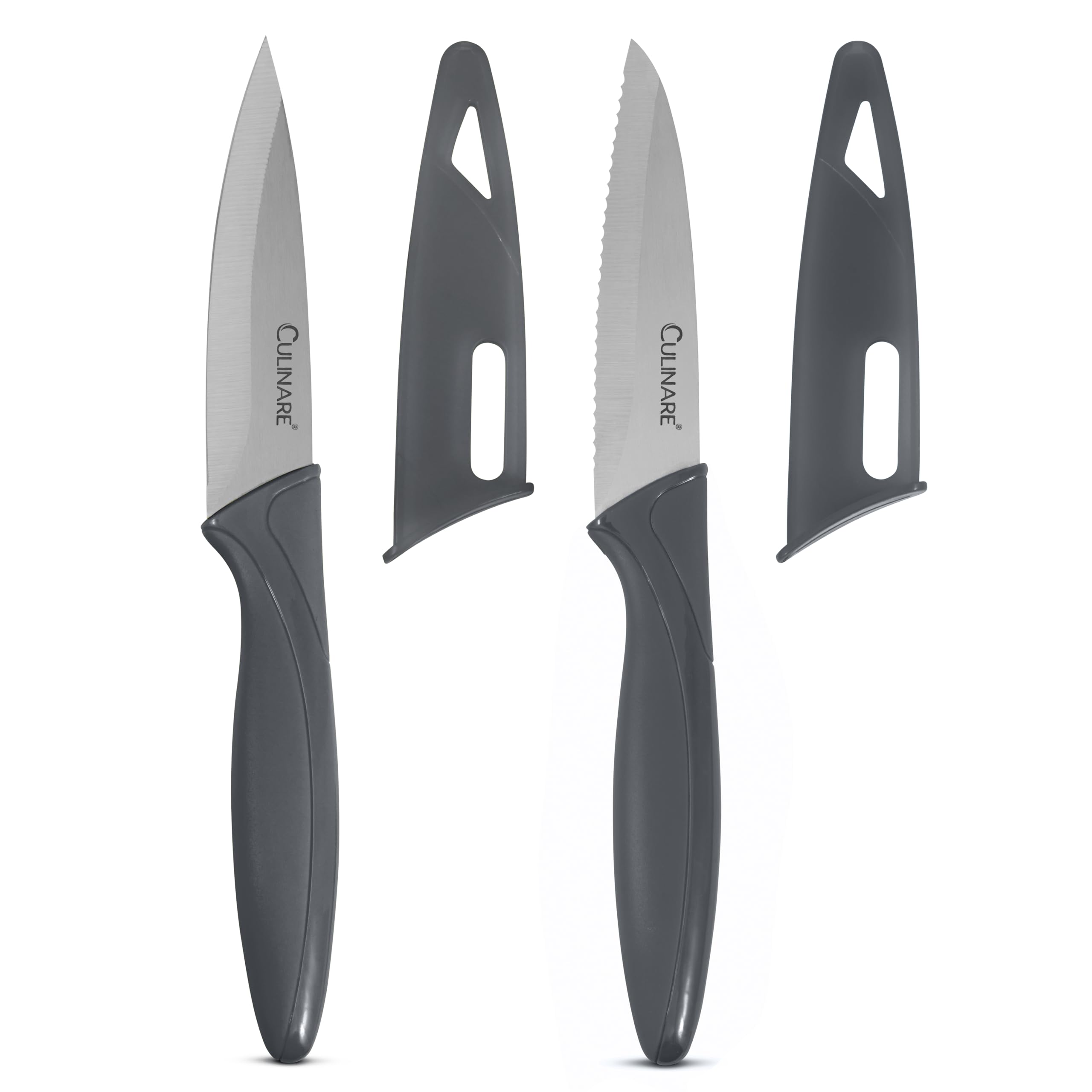 CULINARE 2 Piece Knife Set Sharp Kitchen Knives for Smooth Cutting Non-Slip